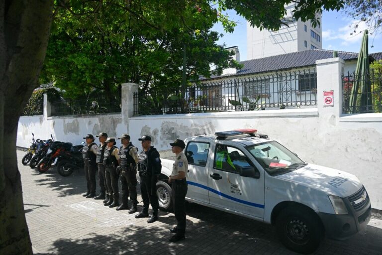 Mexico closed its embassy in Quito and withdrew diplomatic personnel from the country