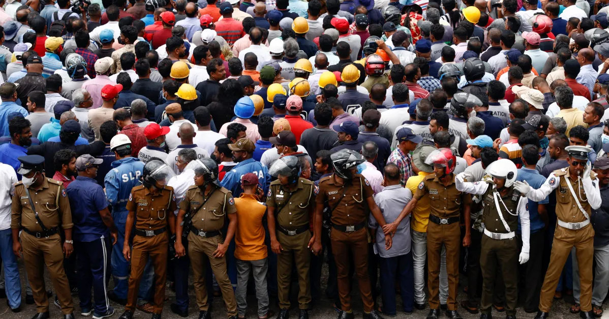 Protests Erupt In Sri Lankan Capital Over Ex-President Wickremesinghe’s Arrest