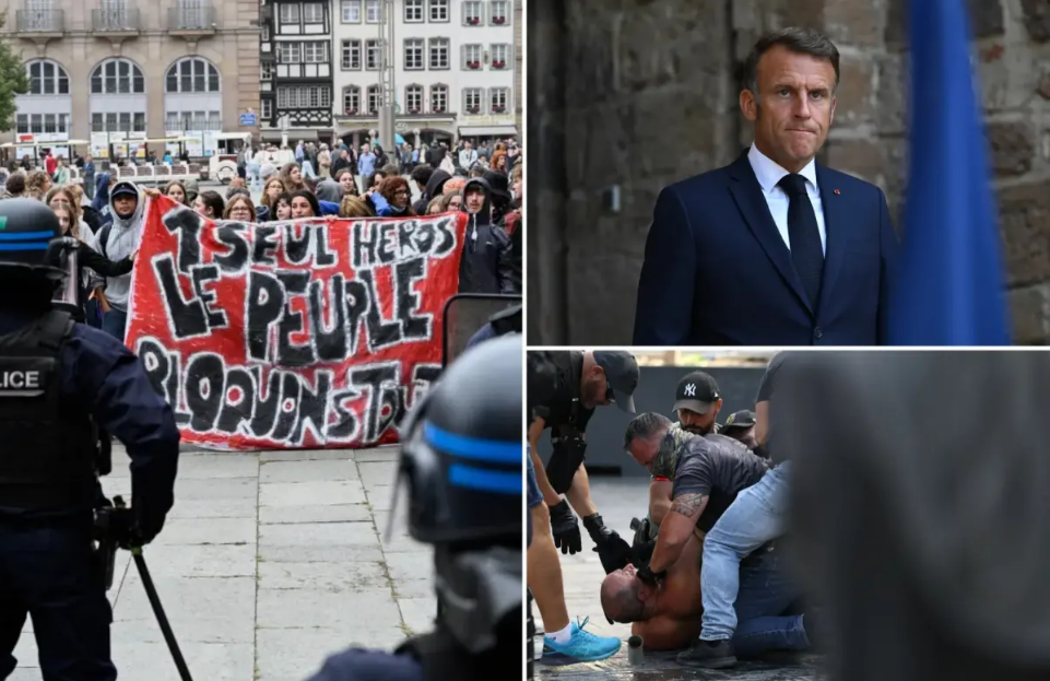 French police arrest 250 during clashes with protesters while Macron installs a new PM