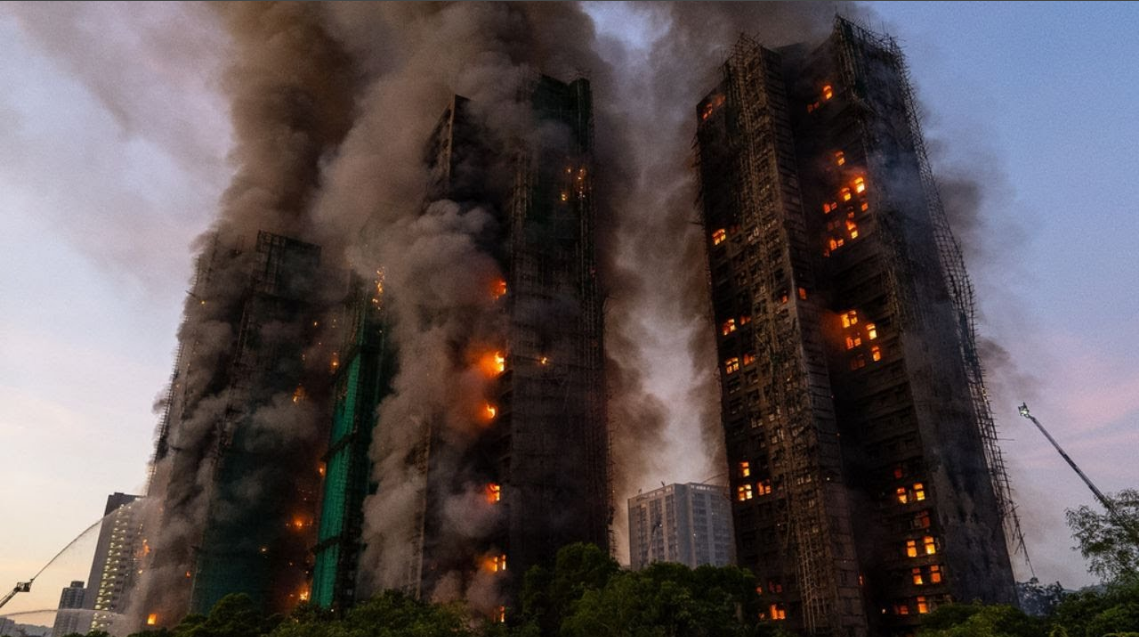 First Pics From Inside Hong Kong Building Where Fire Killed 146